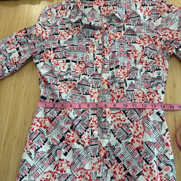 Boden Posey Glasshouse Print Shirtdress Size 4L - Picture 11 of 12